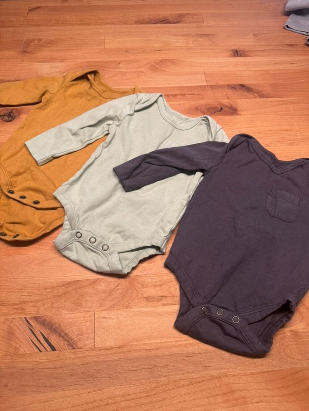 Pehr Garment Dye Long Sleeve One-Piece Set of 3 - Size 0-3M